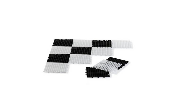 Rolly Toys Large Interlocking Garden Chess and Draught Base - Black White