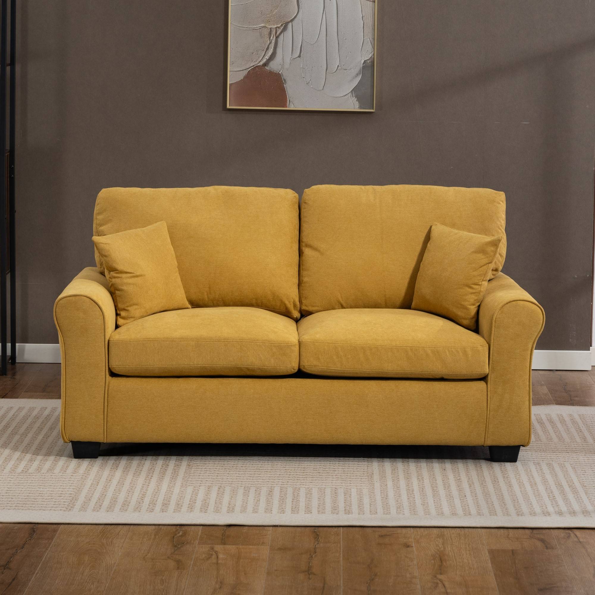 Artemis Home Lewiston Fabric Pull Out Sofabed - Yellow - Image 1