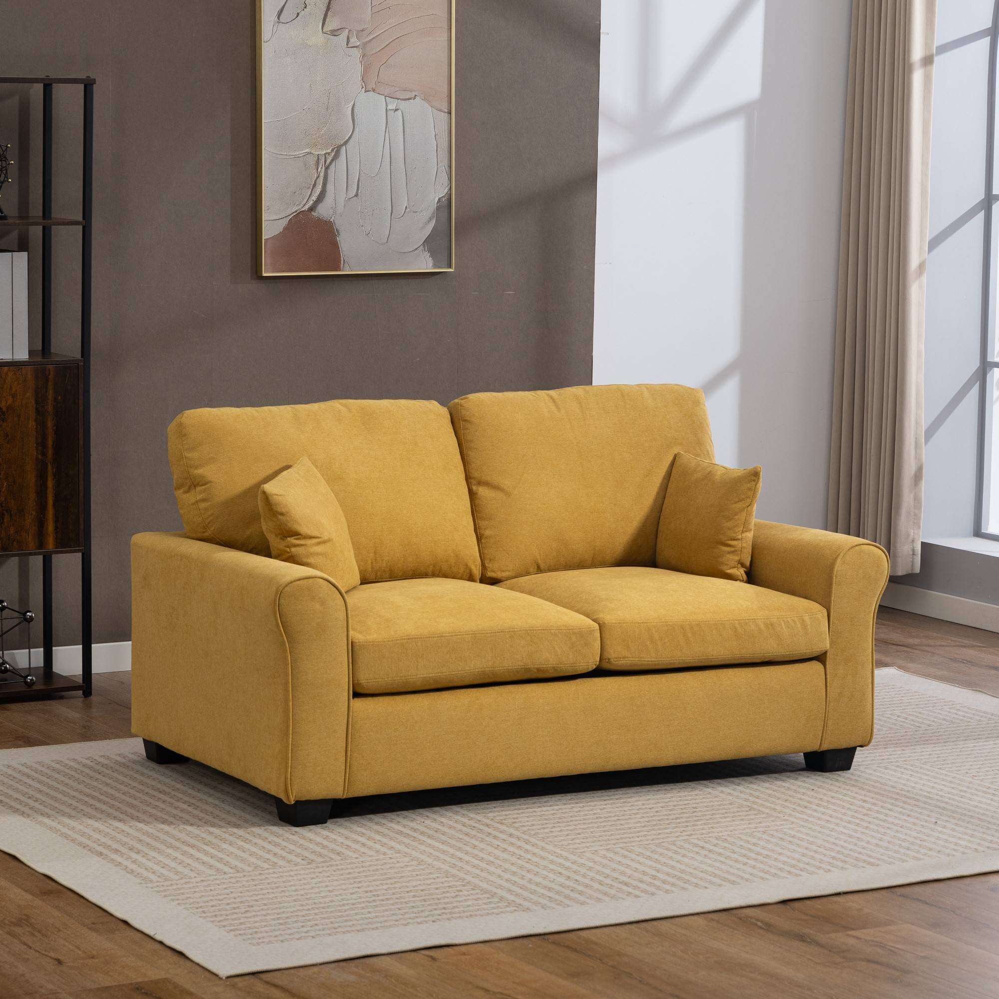 Artemis Home Lewiston Fabric Pull Out Sofabed - Yellow - Image 2