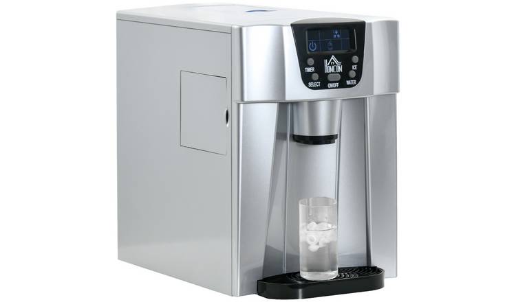 HOMCOM 3L Ice Maker Machine 9 Ice Cubes Ready in 6 to 10 Mins - Silver