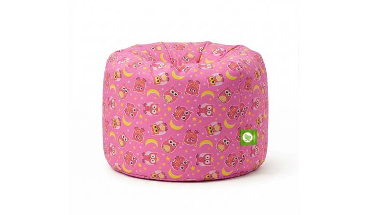 Bean Lazy Owl Bean Bag Large Size Pink