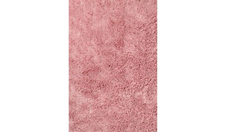 Mega Flooring Pink Shaggy Plain Rug - 60 x 110cm