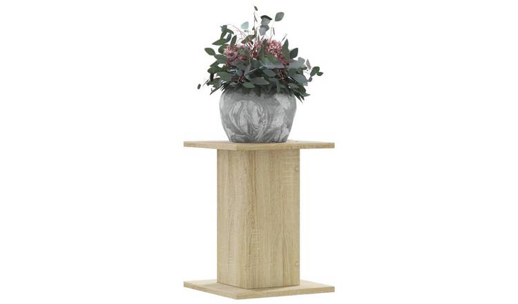 Walplus Pack of 2 Engineered Wood Plant Stand - Sonoma Oak - 30x30x40 cm