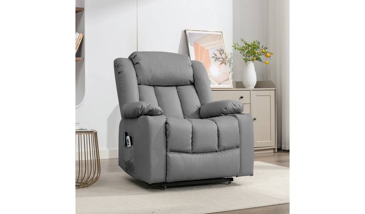 Artemis Home Sheridan Dual Motor Electric Massage Heat Recliner - Grey