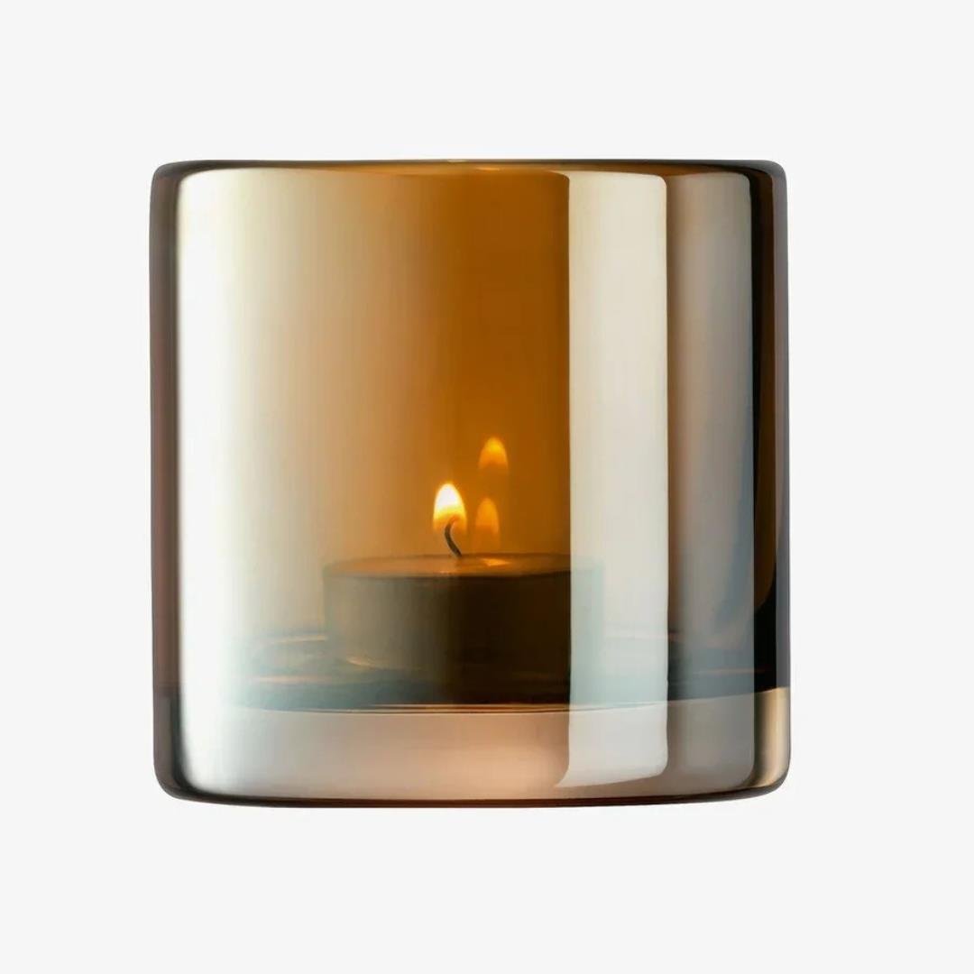 Buy LSA International Epoque Tealight Holder Height 8.5cm-Amber