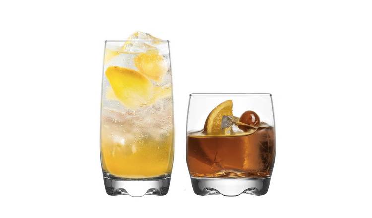 LAV 12 Piece Adora Glassware Set - Clear