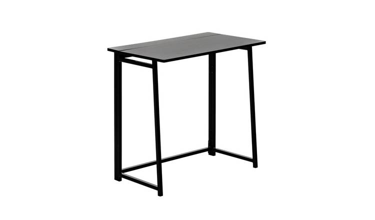 Harbour Housewares Deluxe Wooden Folding Desk - 80cm - Black