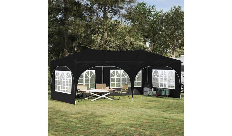 Walplus 575 x 288 x 245 cm Oxford Fabric Outdoor Pop Up Party Tent - Black