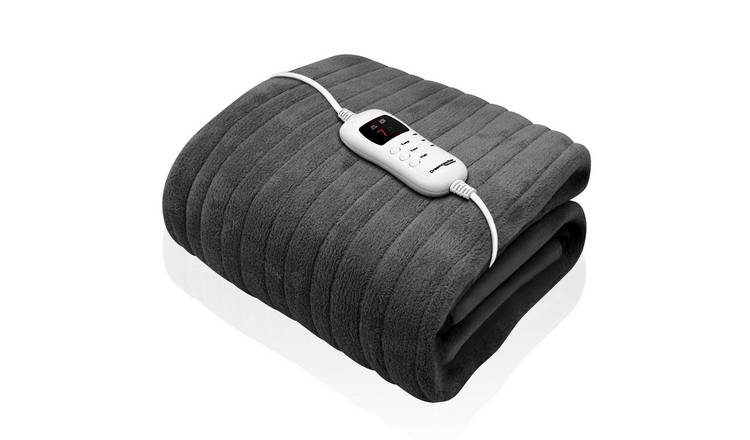 Dreamcatcher Heated Throw Blanket Double Soft Fleece 120cm - Grey