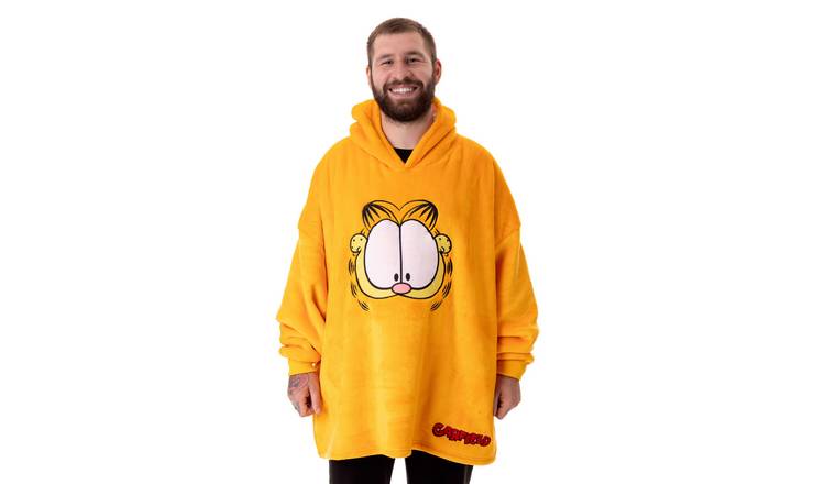 Garfield Face Adult Unisex Blanket Hoodie - Orange