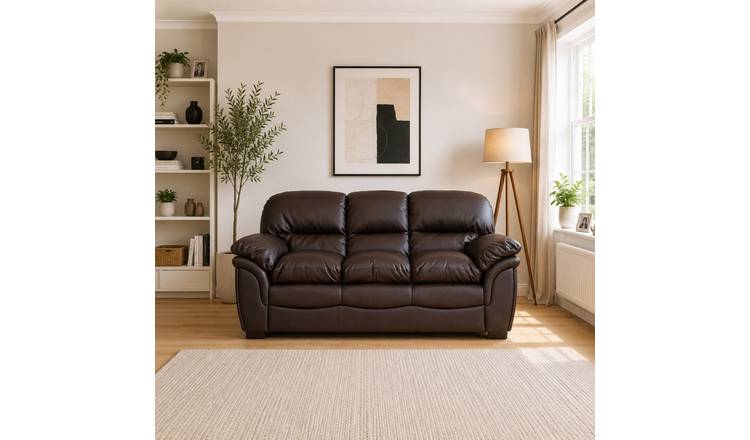 Artemis Home Leverton 3 Seat Sofa - Brown