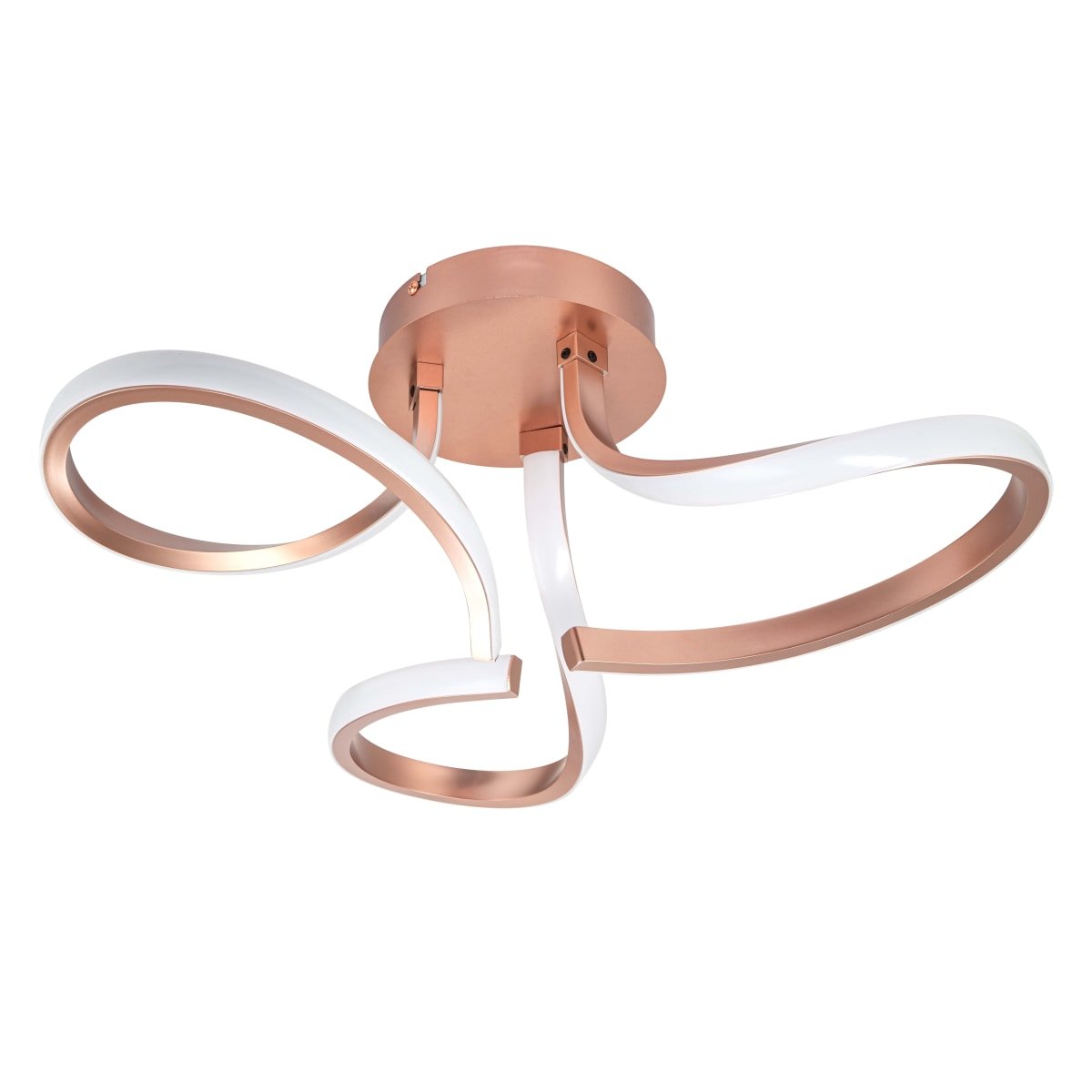 Cosylyte Moss 3 Light Integrated LED Modern Curved Ceiling Light - Copper - Image 4