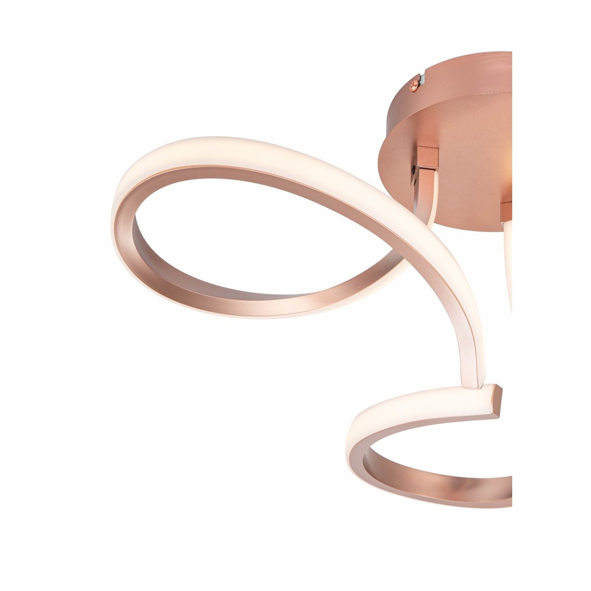 Cosylyte Moss 3 Light Integrated LED Modern Curved Ceiling Light - Copper - Image 5
