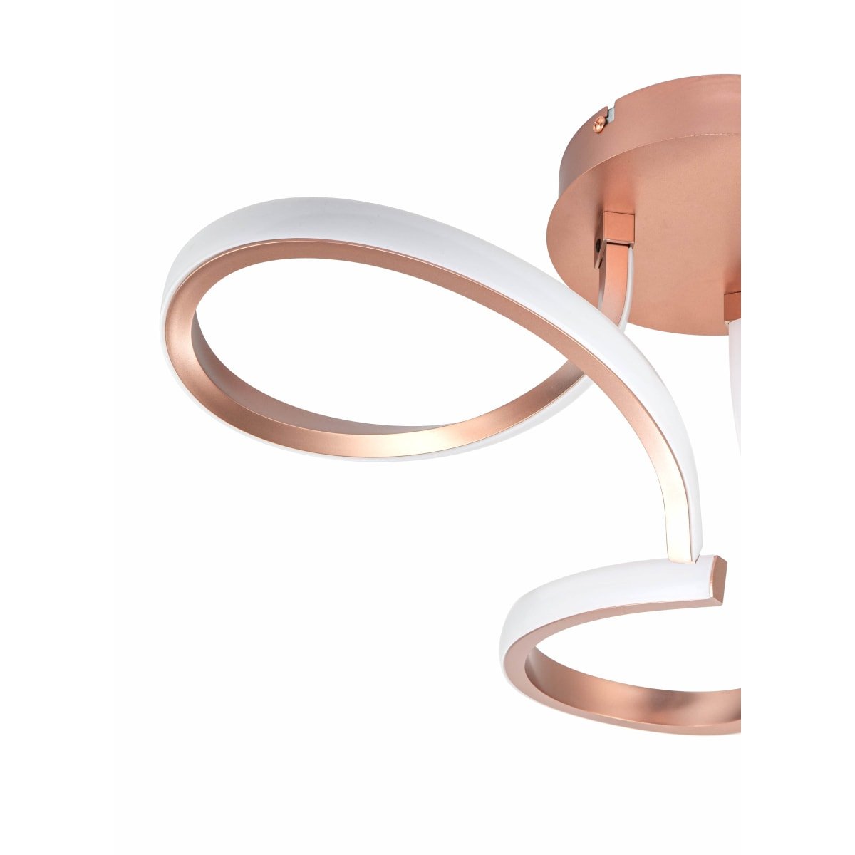 Cosylyte Moss 3 Light Integrated LED Modern Curved Ceiling Light - Copper - Image 6