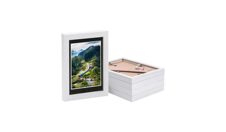 Nicola Spring Photo Frames - 5" x 7" with Mount - Set of 5 - White