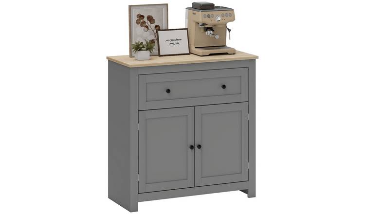 HOMCOM Storage Sideboard with Adjustable Shelf - Grey