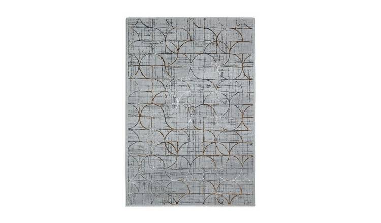 Mega Flooring Grey Modern Abstract Rug - 120 x 170cm