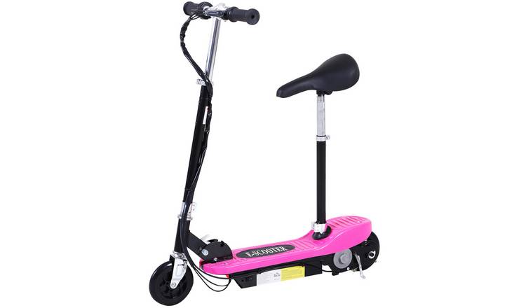 HOMCOM 120W 10km per Hour 8km Range Foldable Kids Powered Scooter – Pink