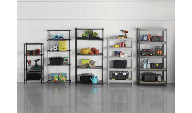 Heavy duty plastic on sale garage shelving