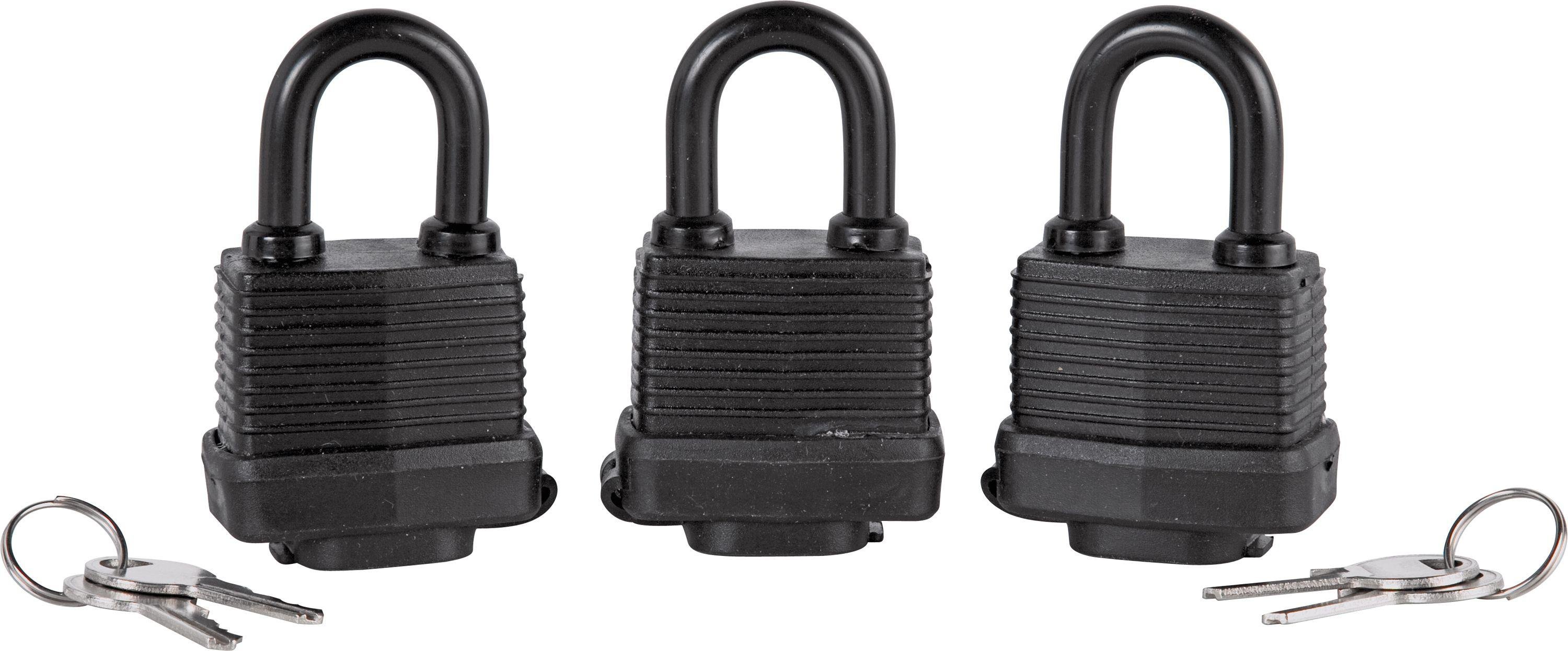 Challenge 3 Piece Weatherproof Padlock Set