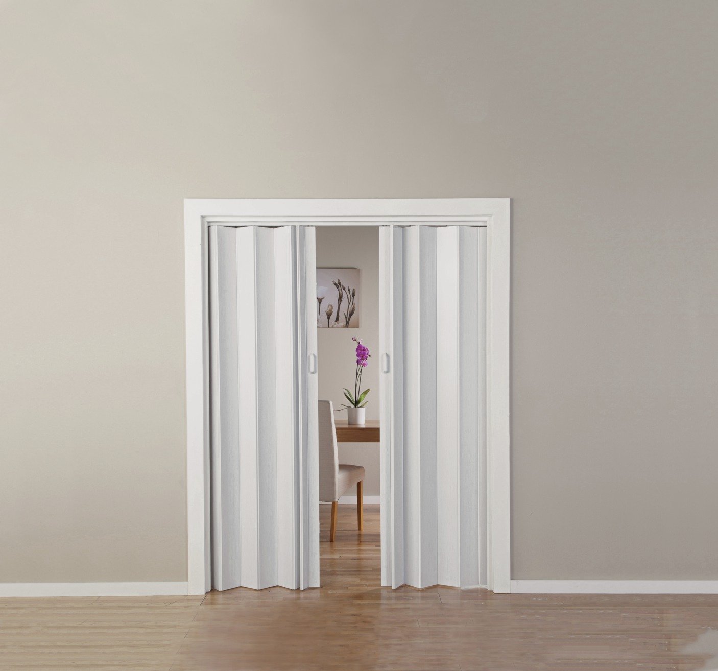 White Oak Effect Folding Double Door