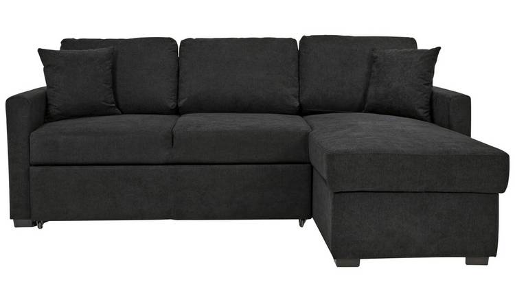 Habitat Reagan Right Hand Corner Chaise Sofa Bed - Charcoal