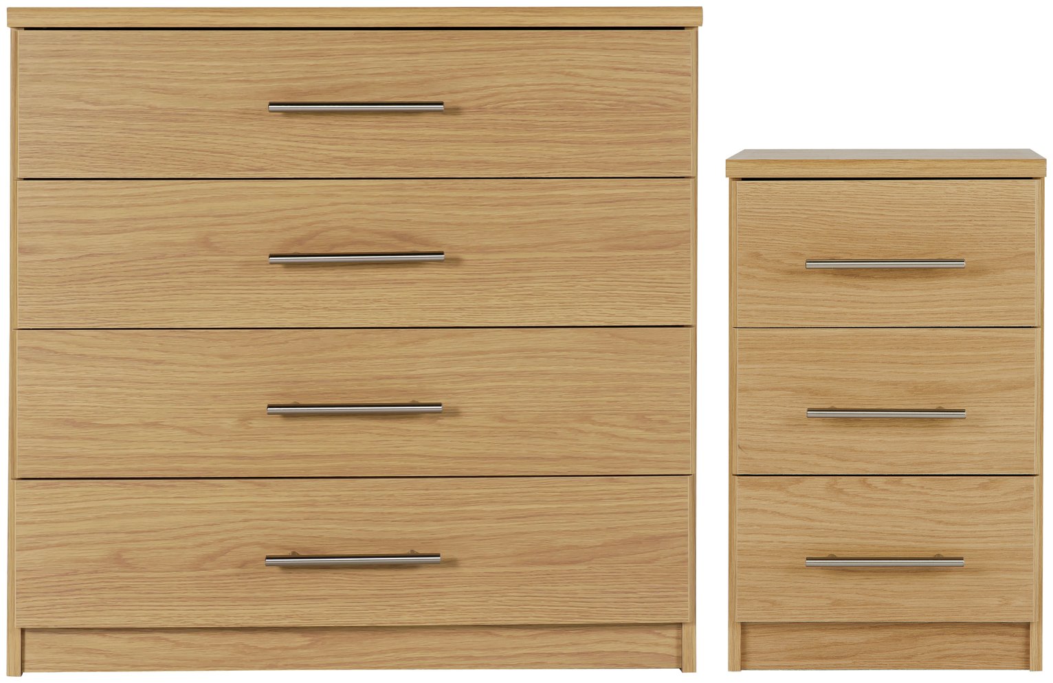 Argos Home Normandy Bedside & 4 Drawer Chest Set -Oak Effect Review