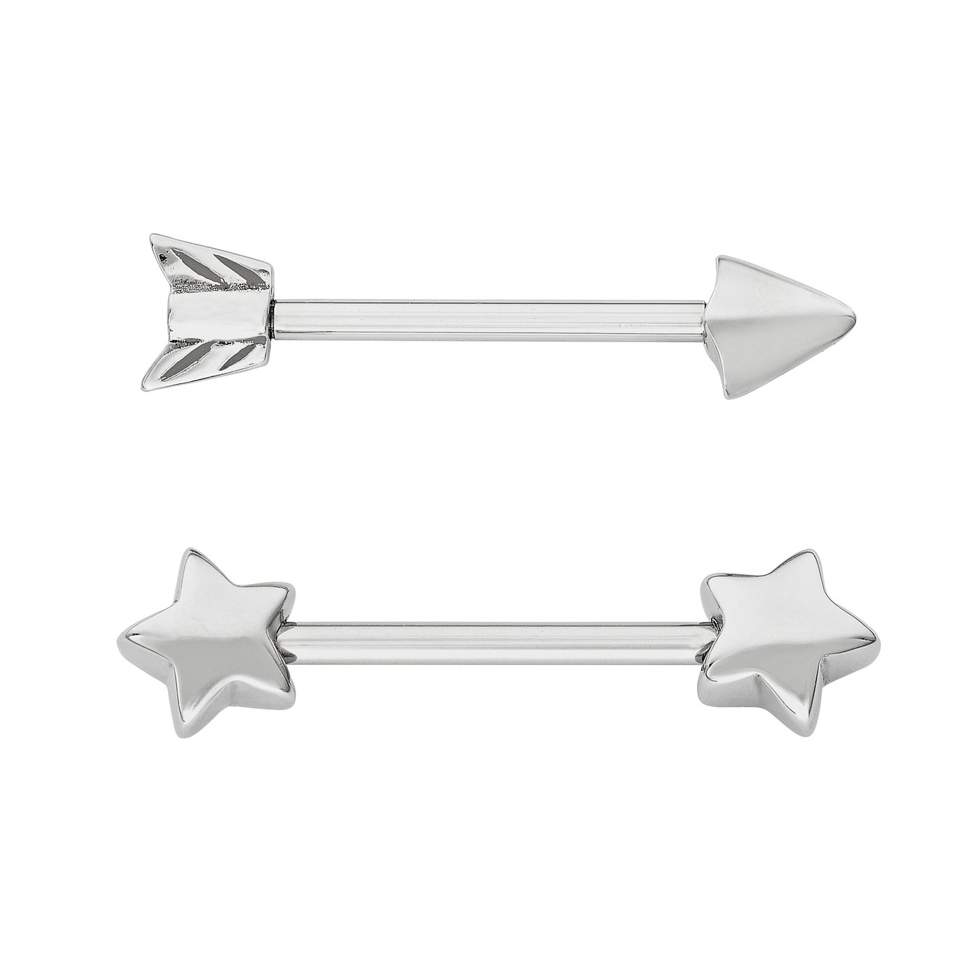 State of Mine Steel Arrow and Star Nipple Bars - Set of 2