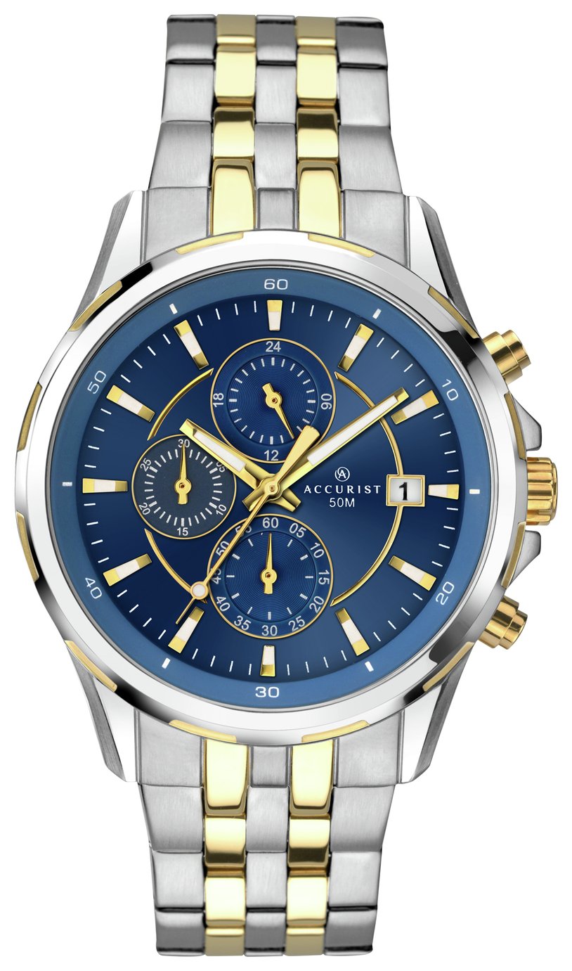 Accurist Men's Two Tone Stainless Steel Chronograph Watch