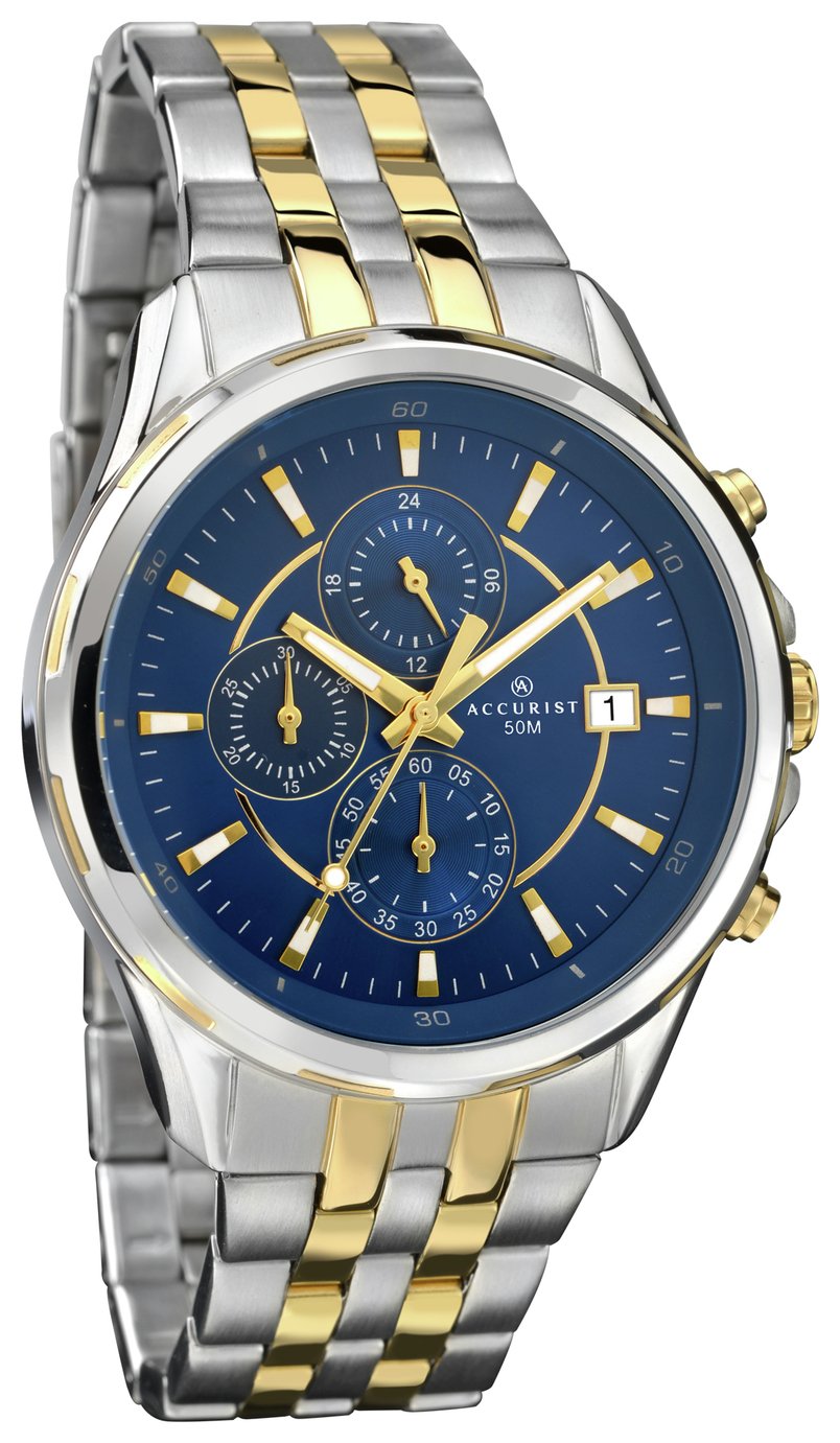 Accurist Men's Two Tone Stainless Steel Chronograph Watch Review