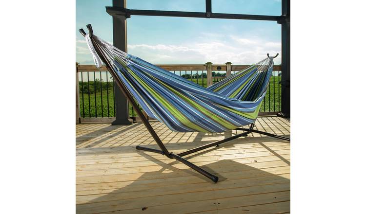 Buy Vivere Oasis Double Hammock with Metal Stand Argos