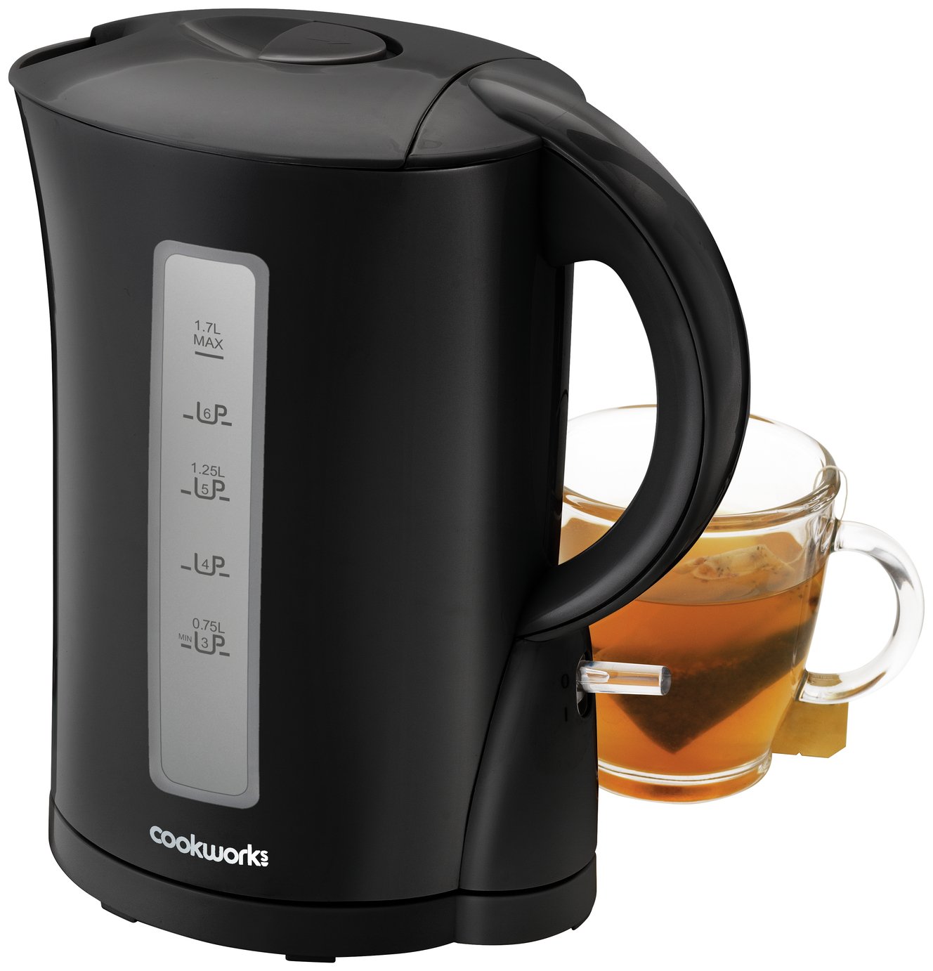 Cookworks Kettle Black Easily Take It To The Hob For Boiling Your Veg