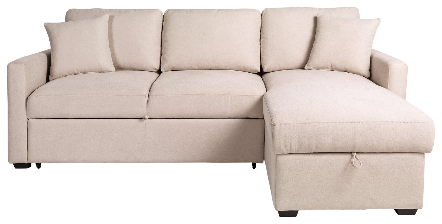 Habitat Reagan Right Hand Corner Chaise Sofa Bed - Natural