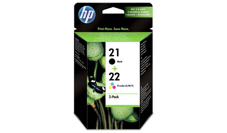 Buy HP 21 & 22 Original Ink - Black & | Printer ink | Argos