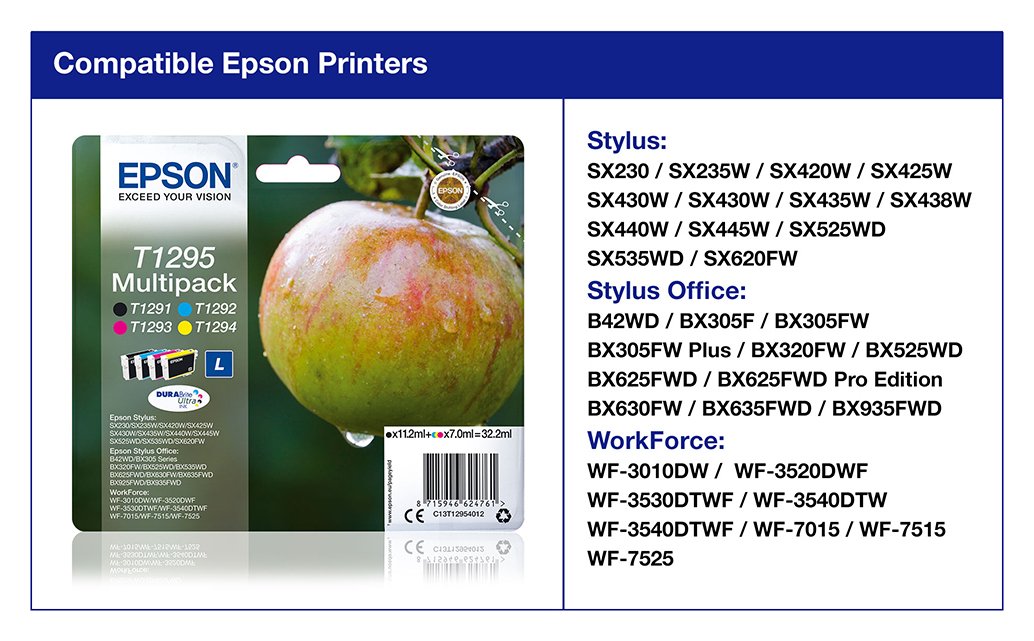 Epson Apple T1295 Ink Cartridges Multipack Reviews