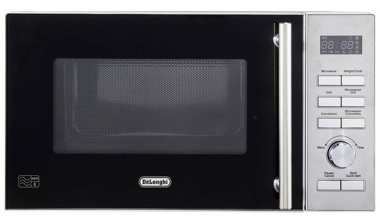 De'Longhi 900W Combination Microwave D90D - Stainless Steel