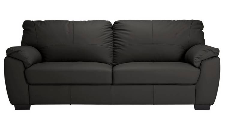 Buy Argos Home Milano Leather 4 Seater Sofa Black Sofas Argos