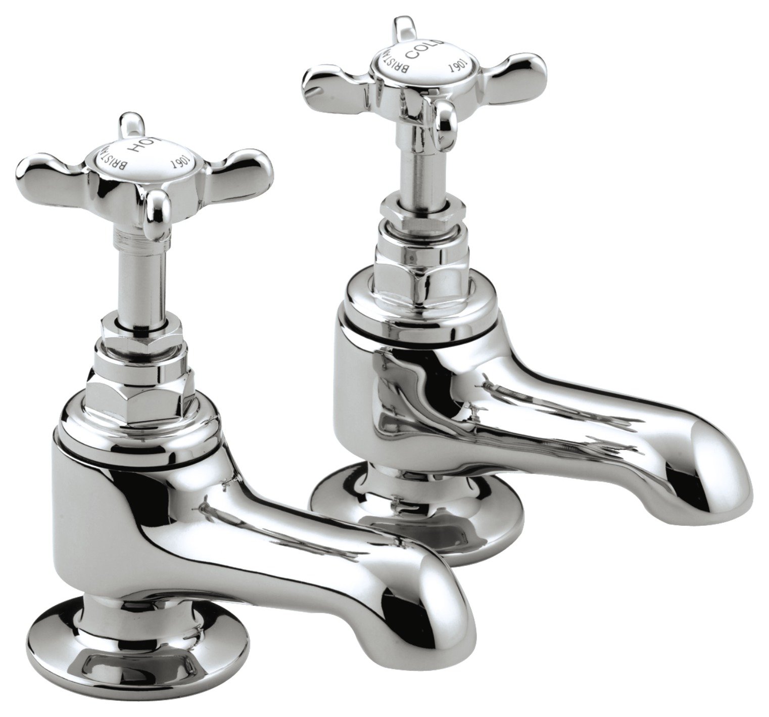 Bristan 1901 Bath Taps - Chrome