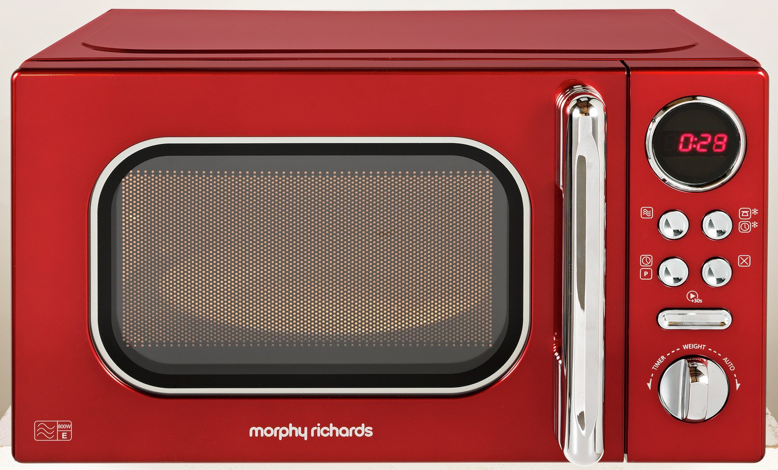 Morphy Richards Evoke Red Microwave 20L Solo 800w 511502 