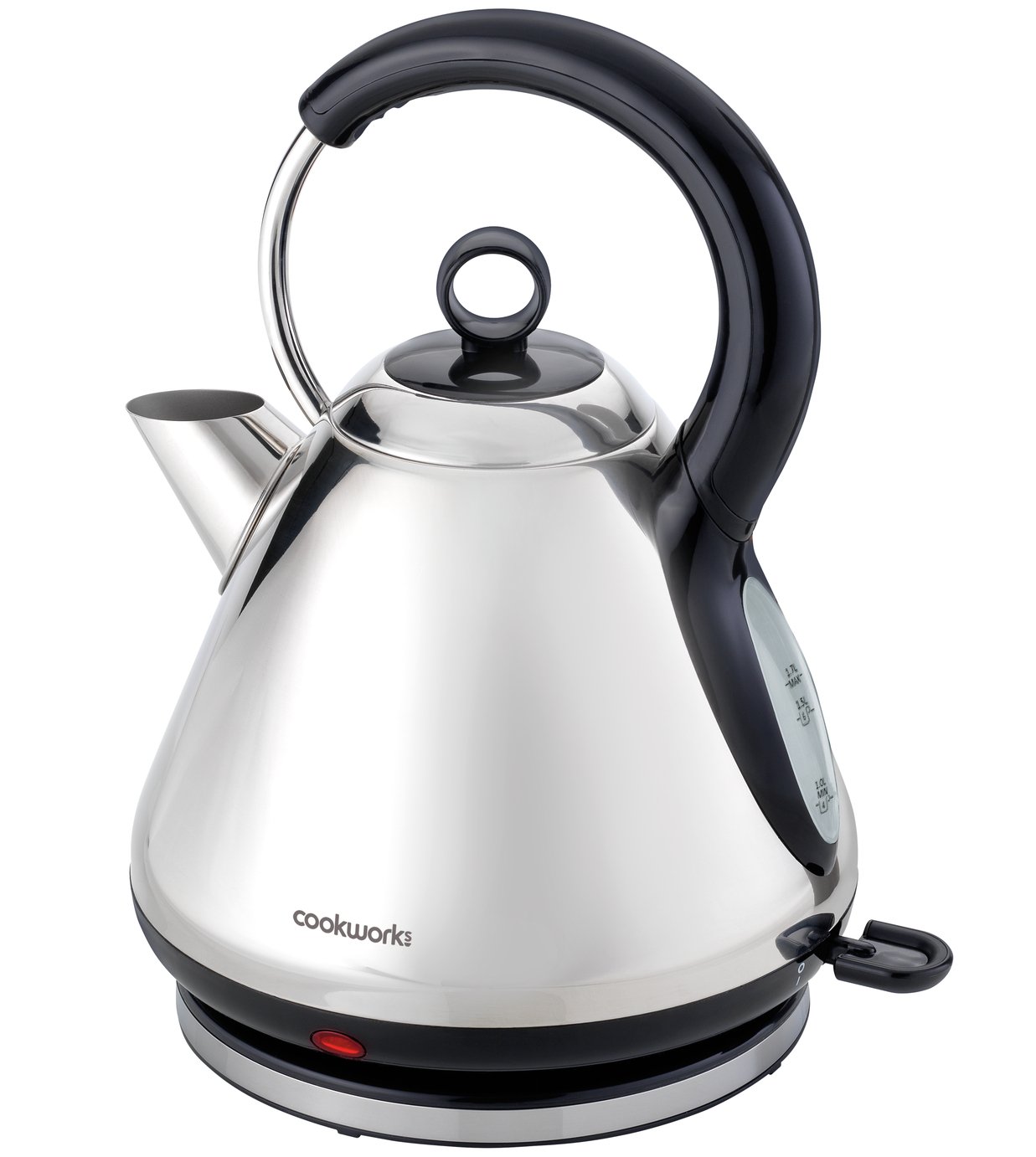 Cookworks Pyramid Kettle - Polished Stainless Steel