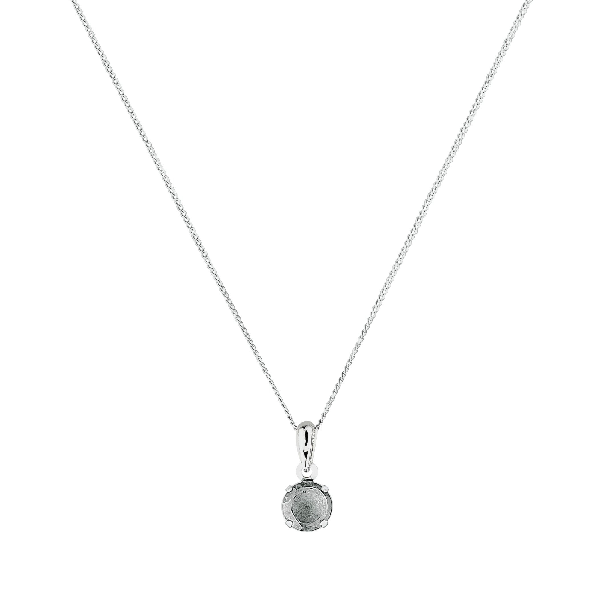 Revere 9ct White Gold Aquamarine Pendant Necklace