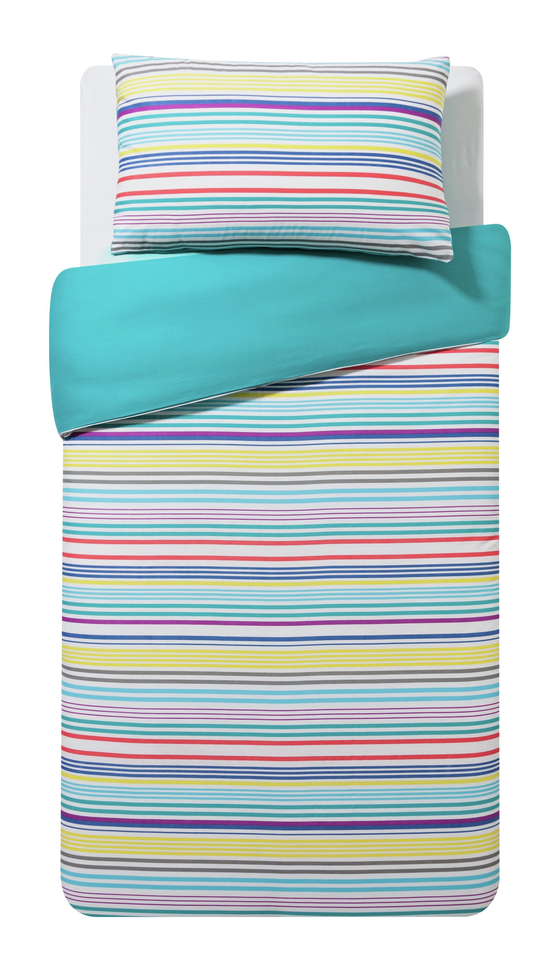 Argos Home Frankie Bright Stripe Bedding Set Single (7027952) Argos