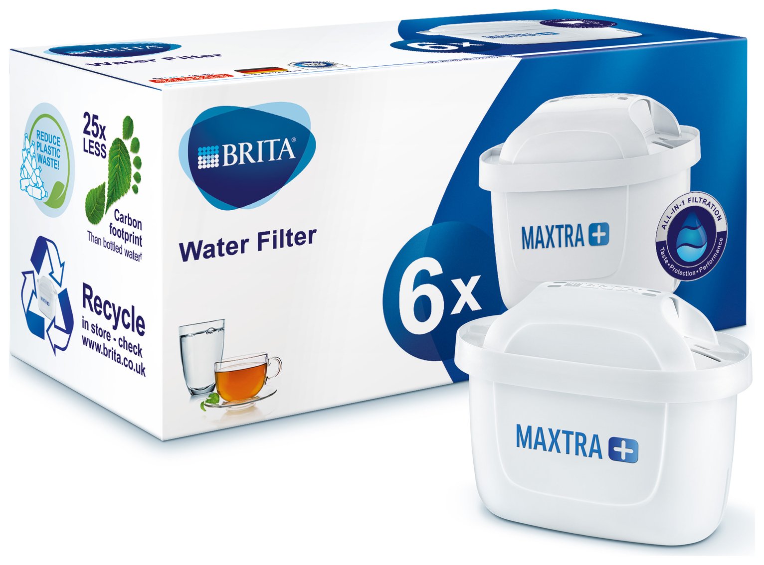 Brita Maxtra Plus Water Filter Cartridge - Pack of 6