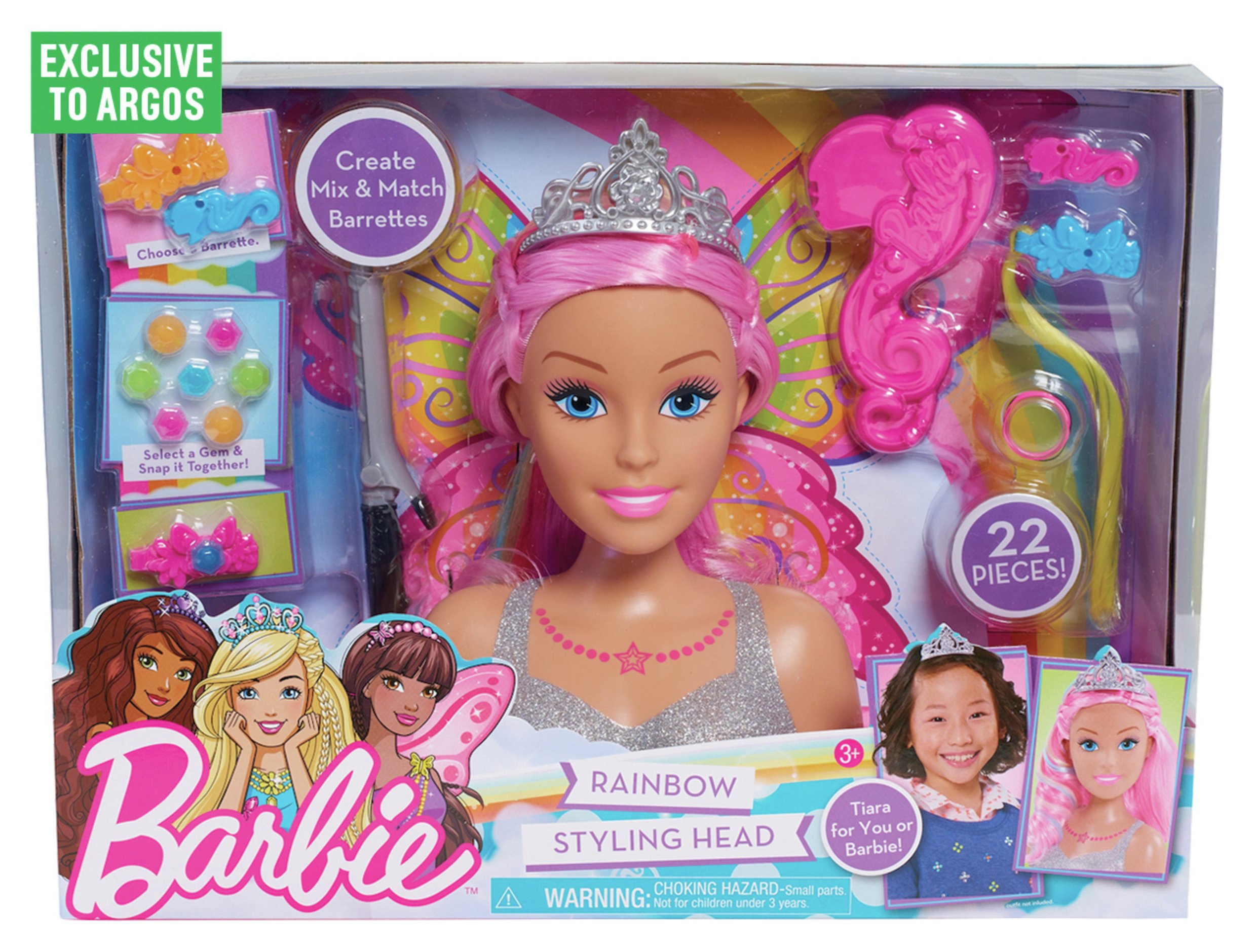 Barbie styling head hot sale argos