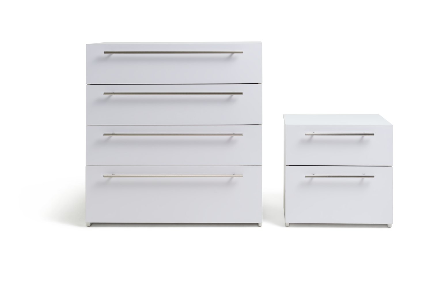 Argos Home Atlas Gloss 2 Bedside & 4 Drawer Chest Set -White Review