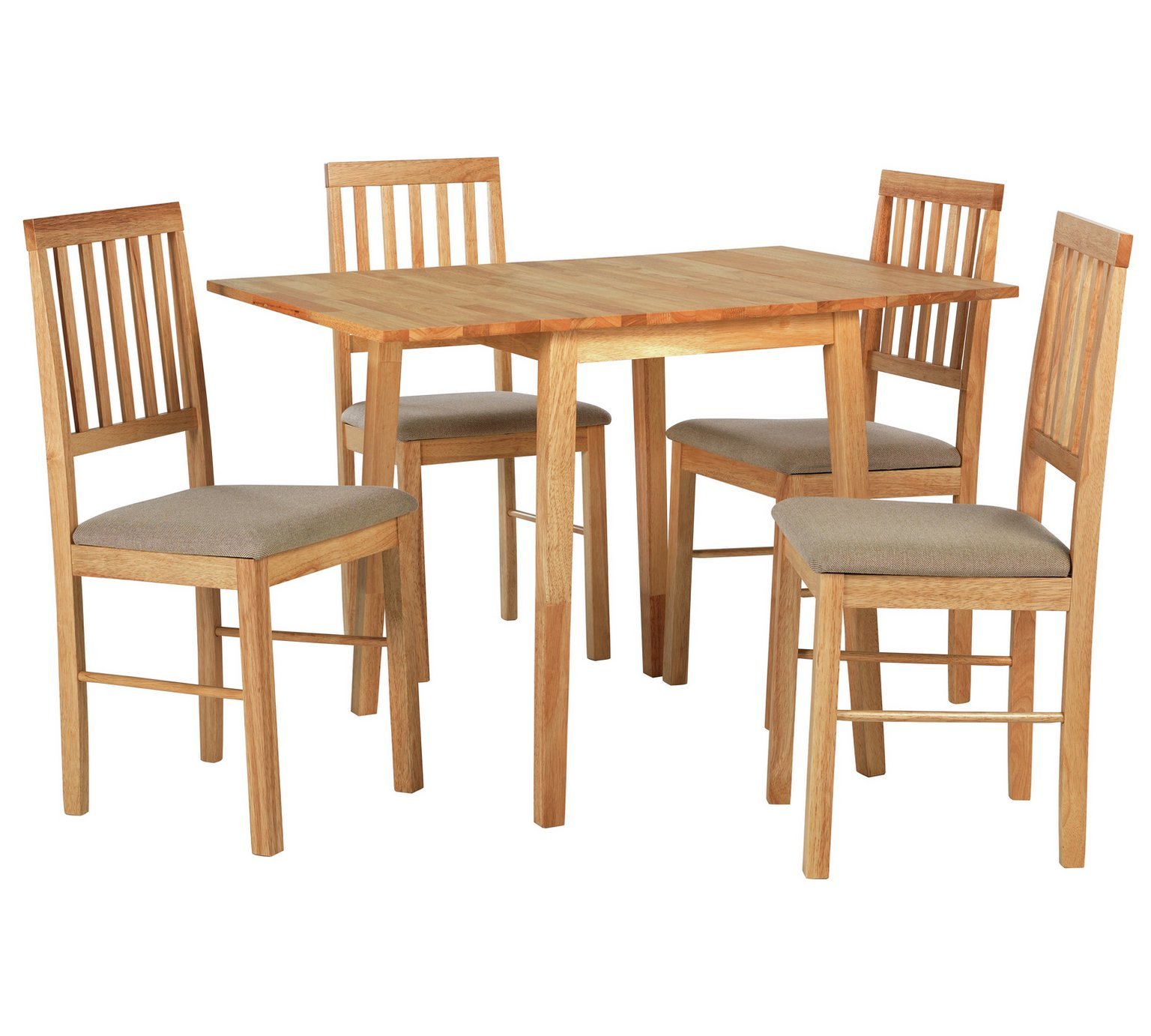 Argos Home Kendal Large Extending Table & 4 Chairs - Natural