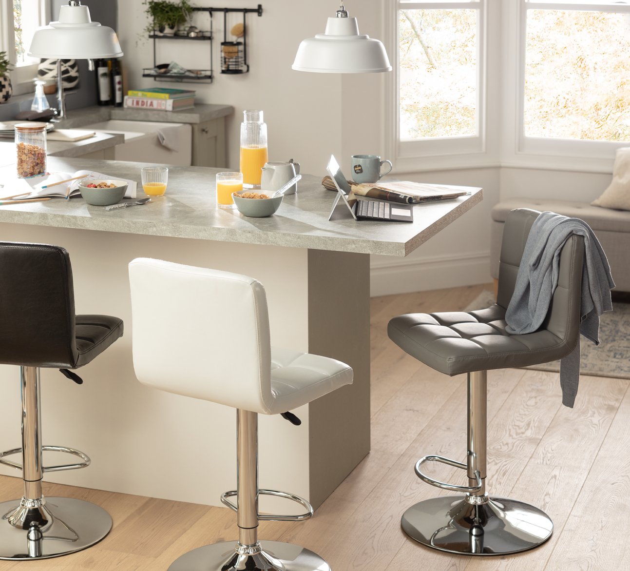 Argos Home Nitro Bar Stool - Grey