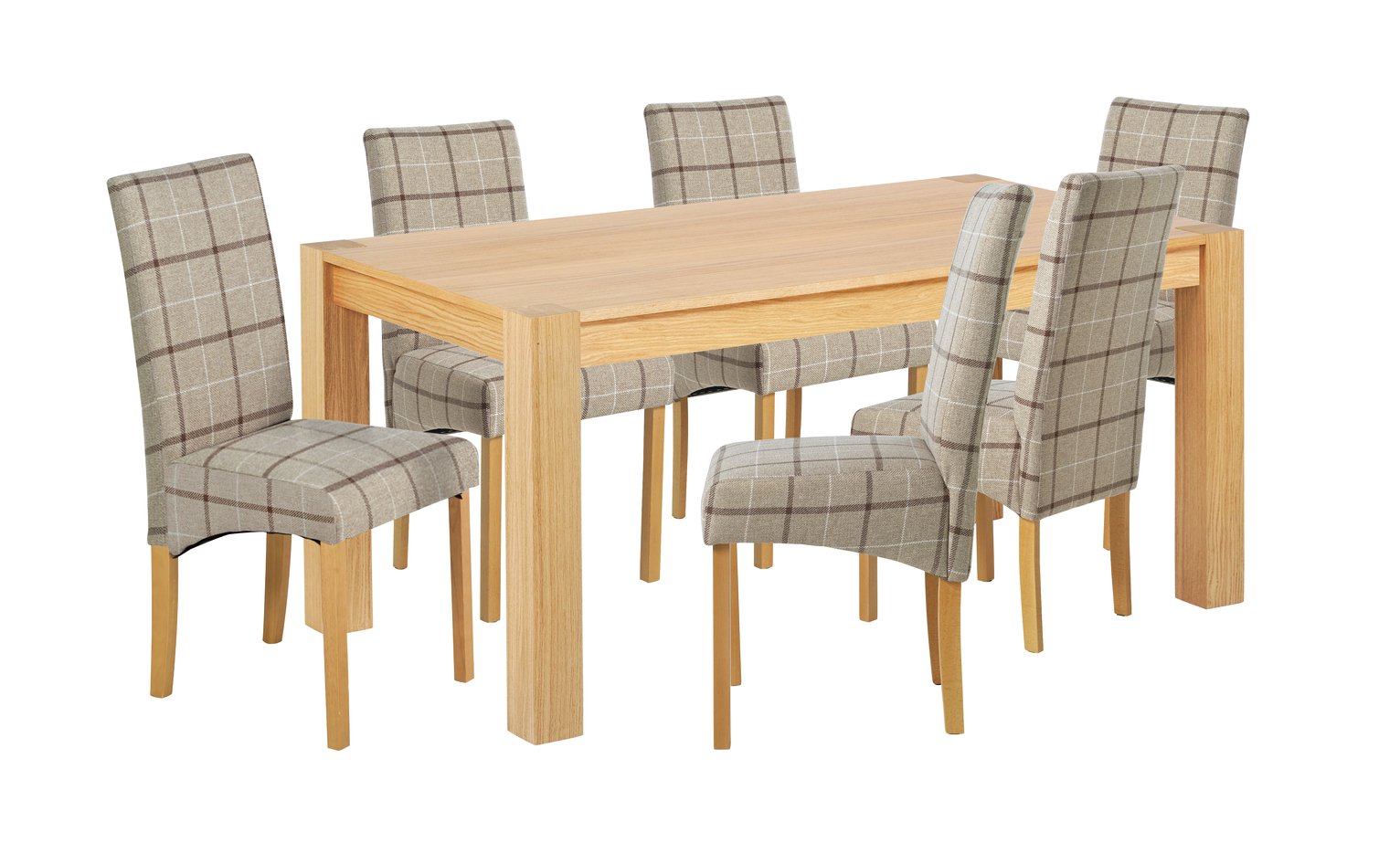 Argos Home Alston Oak Veneer Table & 6 Chairs