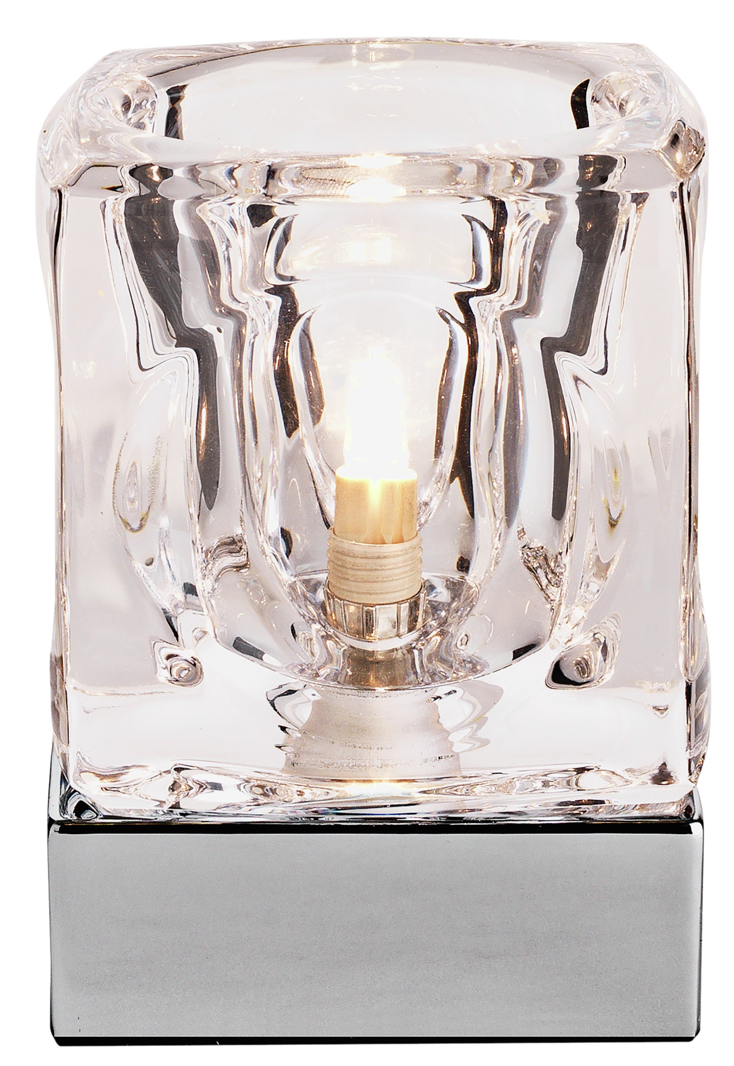 Argos Home Cuba Glass & Chrome Touch Table Lamp