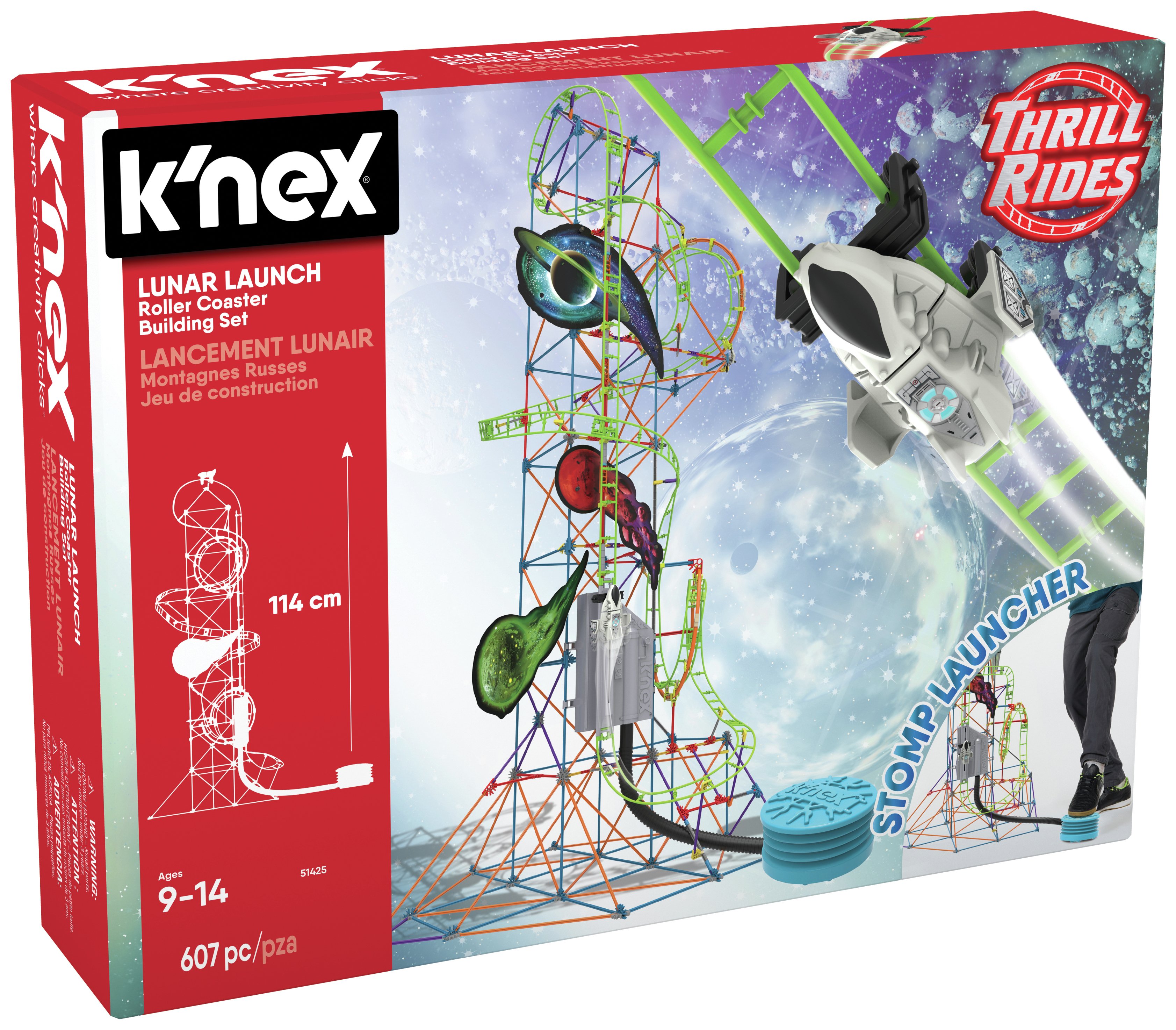 K NEX Lunar Launch Roller Coaster Building Set 7032071 Argos